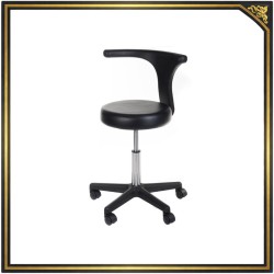 Czarny obrotowy taboret medyczny